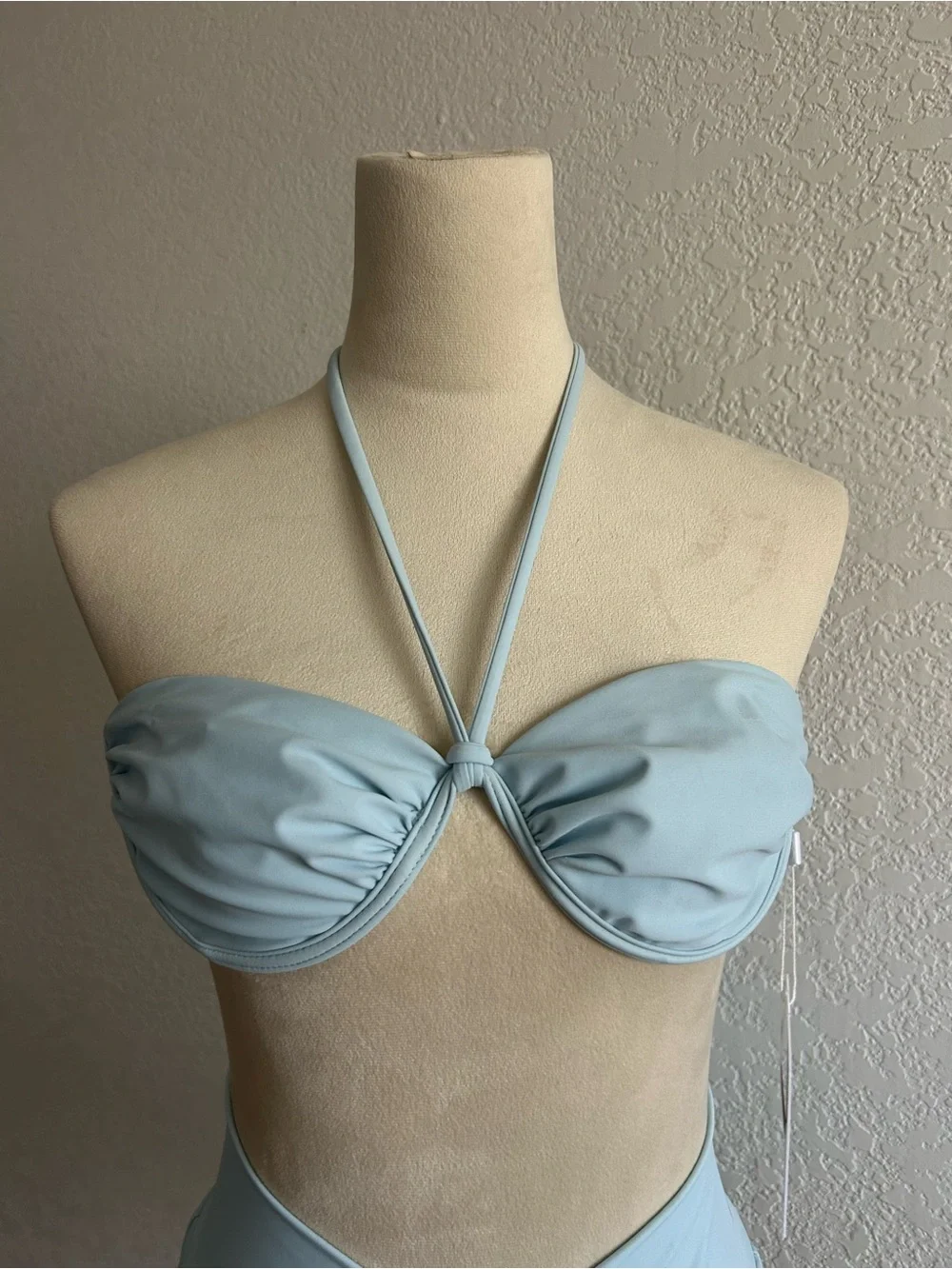 Caroline Constas Bikini Set Swimwear in Pastel Blue
